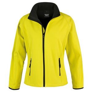 Result Core Womens/Ladies Soft Shell Jacket / Yellow/Black